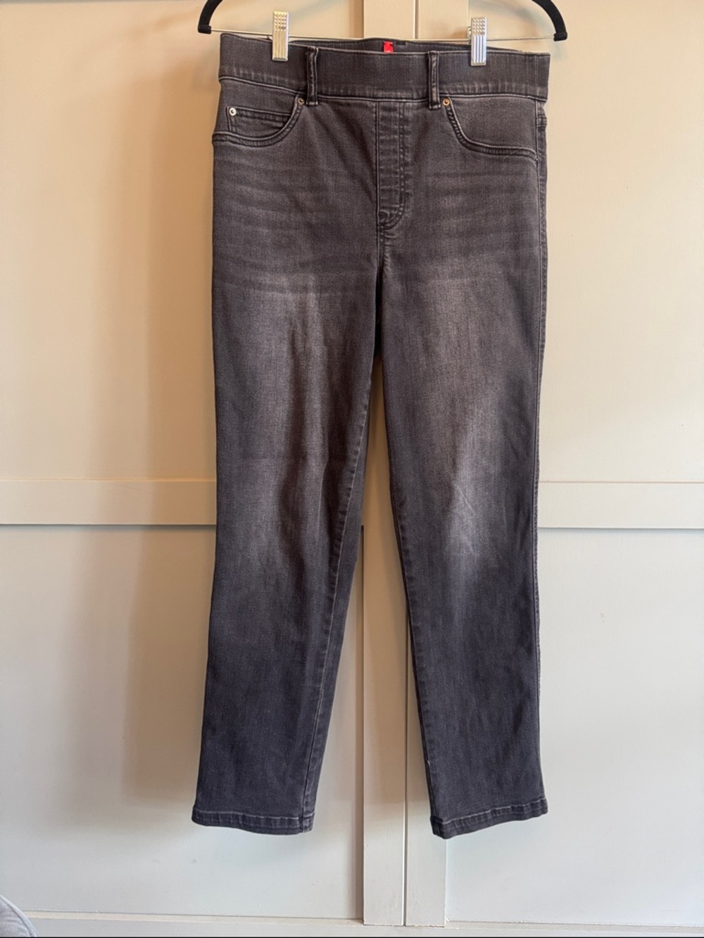 SPANX Women's Grey Stretch Jeggings - Washed Black-Grey